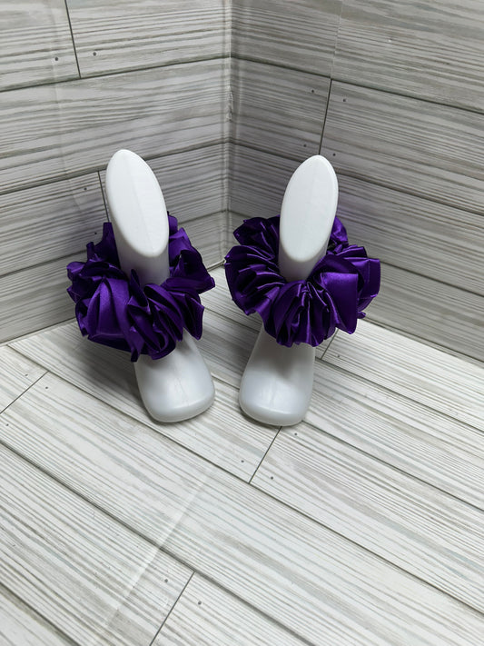 Purple - Detachable Ruffle Anklets